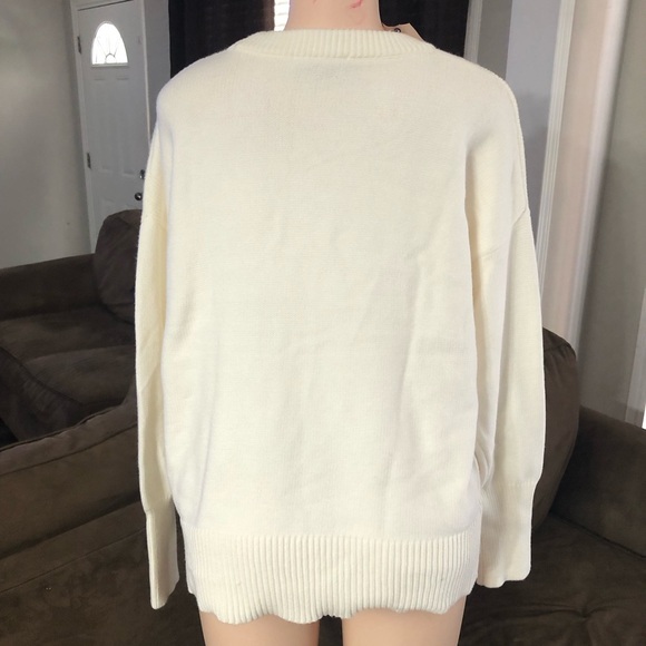 Philosophy Sweater Cream Ivory Pullover soft Blouse Large Woman Top Winter Comfy - Picture 7 of 7